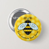 Bumblebee en honingraat ronde button 5,7 cm (Voorkant /achterkant)