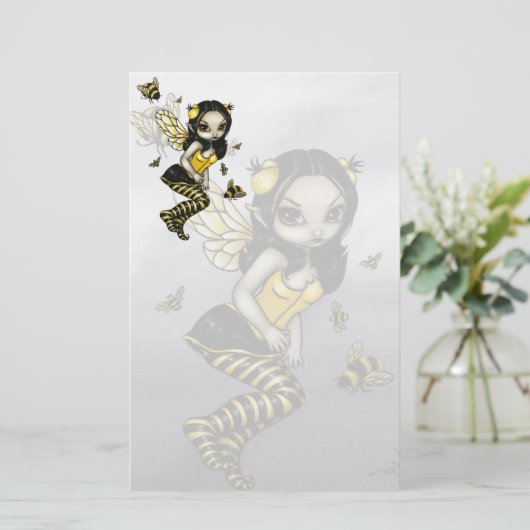 Bumblebee Fairy Briefpapier (Staand voorkant)