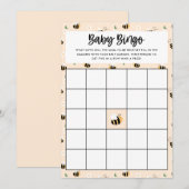 Bumblebee Floral Baby Bingo Game Card Kaart (Voorkant / Achterkant)