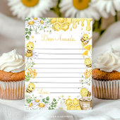 Bumblebee Floral Time Capsule Note Message Card Bedankkaart