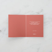 Bumblebee Florals Coral Baby shower bedankje Bedankkaart (Binnen)