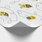 Bumblebee Flying Yellow Black Bumble Bee Cadeaupapier (Hoek)