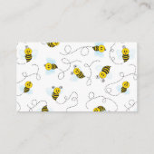 Bumblebee Flying Yellow Black Bumble Bee Visitekaartje (Achterkant)