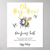 Bumblebee - Fopspeenjacht spel baby shower Poster (Voorkant)