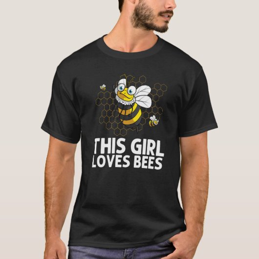 Bumblebee For Girls Kids Beekeeper Honey Bee T-shirt (Voorkant)