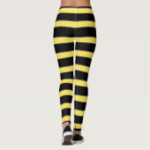 Bumblebee geïnspireerde zwarte/gele strips leggings (Achterkant)