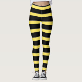 Bumblebee geïnspireerde zwarte/gele strips leggings