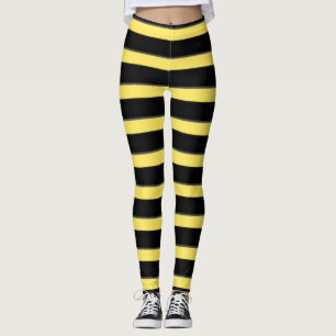 Bumblebee geïnspireerde zwarte/gele strips leggings