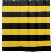 Bumblebee gele en zwarte horizontale strepen douchegordijn (Voorkant)