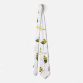 Bumblebee Gele Zwarte Bumble Bee Colorful Stropdas (Achterkant)