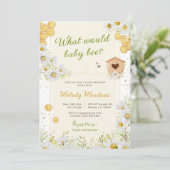 Bumblebee Geslacht Baby shower van bijen Kaart (Staand voorkant)