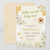 Bumblebee Geslacht Baby shower van bijen Kaart (Voorkant / Achterkant)