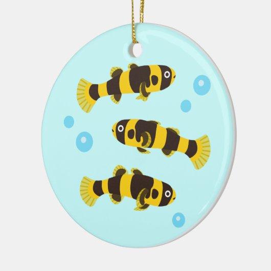 Bumblebee Goby Fish Keramisch Ornament (Links)