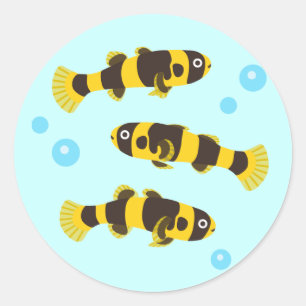 Bumblebee Goby Fish Ronde Sticker