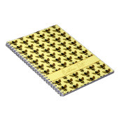 BUMBLEBEE GOLD BLACK BEE HERHALING PATROON GEEL NOTITIEBOEK (Rechterzijde)