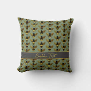 BUMBLEBEE GOLD BLACK IS EEN HERHALING VAN PATTERN  KUSSEN
