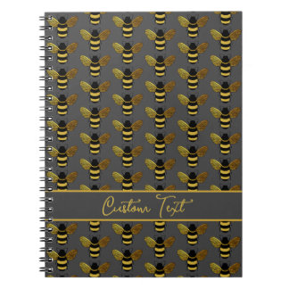 BUMBLEBEE GOLD BLACK IS REPETERENDE PATROON BROWN NOTITIEBOEK