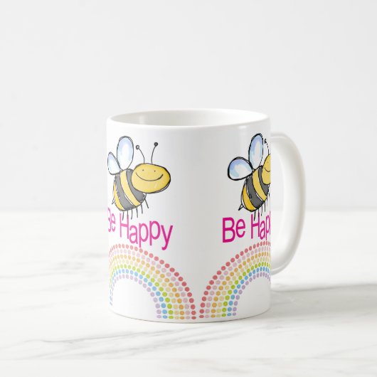 Bumblebee Happy Rainbow-Mok Koffiemok (Voorkant rechts)