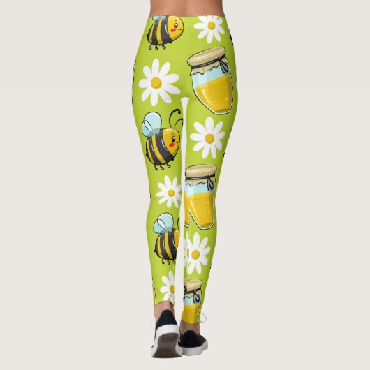 Bumblebee Honey Patterned | LEGGINGS (Achterkant)