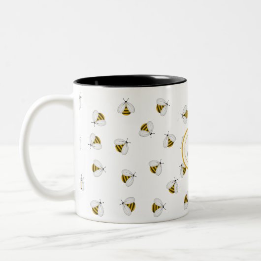 Bumblebee Honey Personalized Monogram Coffee Mok (Links)
