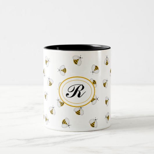 Bumblebee Honey Personalized Monogram Coffee Mok (Center)