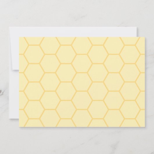 Bumblebee Honeycomb Baby shower Uitnodiging (Achterkant)