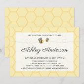 Bumblebee Honeycomb Baby shower Uitnodiging (Voorkant / Achterkant)