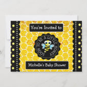 Bumblebee Honingbij Thema Baby shower Uitnodiging (Voorkant)