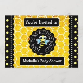 Bumblebee Honingbij Thema Baby shower Uitnodiging