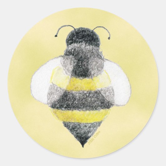 Bumblebee Illustratie Sticker (Voorkant)