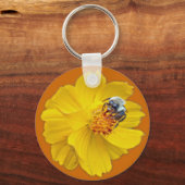 Bumblebee in Cosmos Sleutelhanger (Voorkant)
