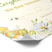 Bumblebee Kleine honinggeel Baby shower Poster (Hoek)