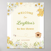 Bumblebee Kleine honinggeel Baby shower Poster (Voorkant)