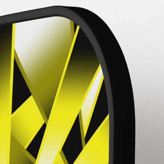 Bumblebee kleurenverloop gevuld Perspectiefkunst Pickleball Paddle (Links Detail)