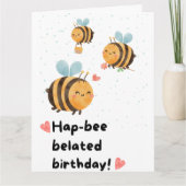 Bumblebee late verjaardag kaart (Voorkant)