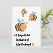 Bumblebee late verjaardag kaart (Staand voorkant)