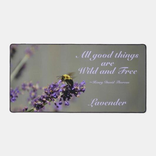 Bumblebee Lavendel Alle Goede Dingen Wild en Grati Bureaumat (Voorkant)