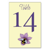 Bumblebee Lavendel Bloem Geel Bruiloft Kaart (Achterkant)
