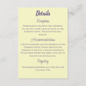 Bumblebee Lavendel bloem geel Informatiekaartje (Voorkant)