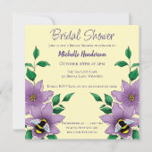 Bumblebee Lavendel Bloem Geel Kaart (Voorkant)