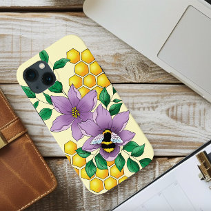 Bumblebee Lavendel bloemen geel Case-Mate iPhone Case