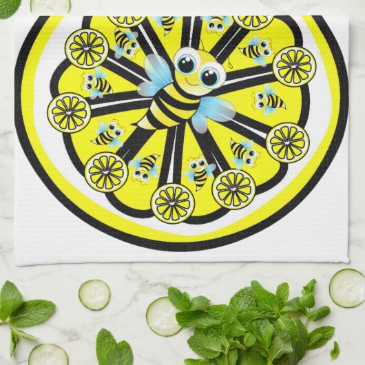 Bumblebee Lemon Keuken Handdoek (Gevouwen)