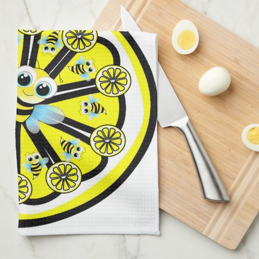 Bumblebee Lemon Keuken Handdoek (Quarter Fold)