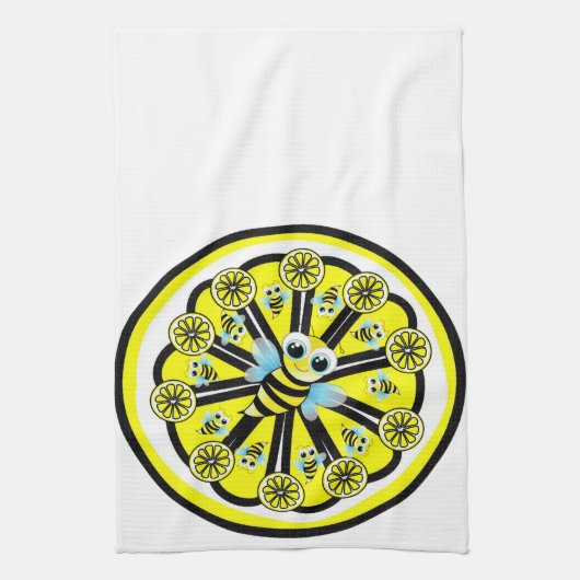 Bumblebee Lemon Keuken Handdoek (Verticaal)