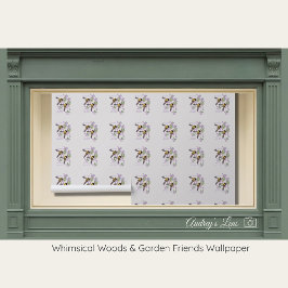 Bumblebee & Lilac Floral Nursery Peel & Stick Behang