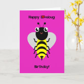 Bumblebee Love Bug Kaart (Gele Bloem)