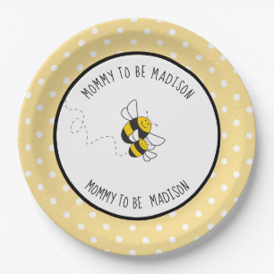 Bumblebee mammie om baby shower borden te zijn papieren bordje