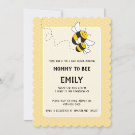 Bumblebee mammie om baby shower uit te nodigen kaart