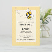 Bumblebee mammie om baby shower uit te nodigen kaart (Staand voorkant)