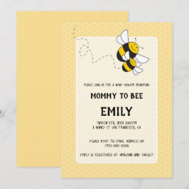Bumblebee mammie om baby shower uit te nodigen kaart